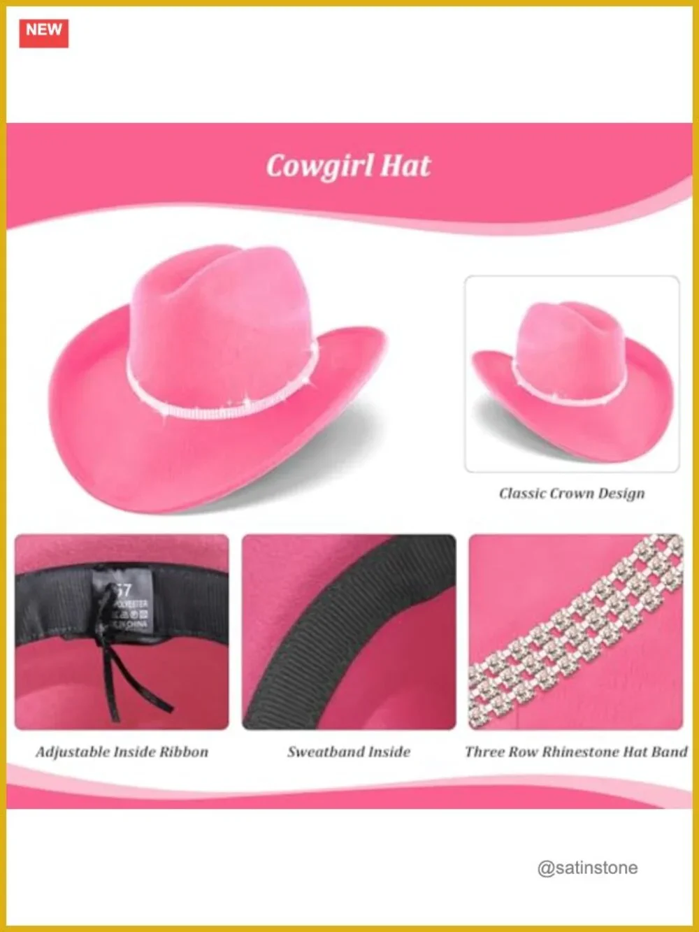 FunMular Cowgirl Costume Set Faux Suede Fringe Vest Hat Earrings Women's